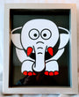High Contrast Baby Art| Nursery Wall Art| Infant Visual Stimulation| Elephant - Baby See See 