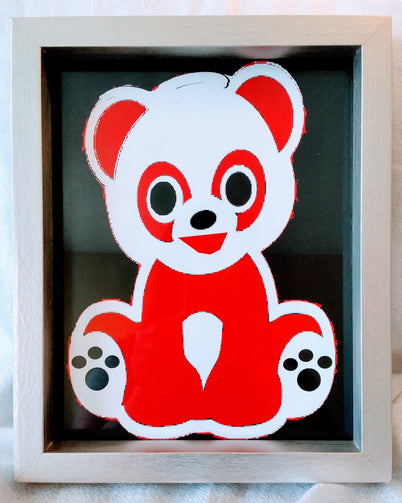 High Contrast Baby Art| Nursery Wall Art| Infant Visual Stimulation| Teddy - Baby See See 