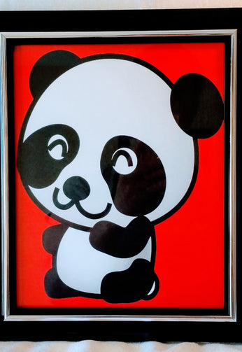 High Contrast Baby Art| Nursery Wall Art| Infant Visual Stimulation| Panda - Baby See See 