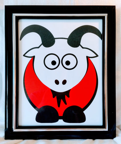 High Contrast Baby Art| Nursery Wall Art| Infant Visual Stimulation| Goat - Baby See See 