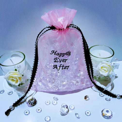 50 pcs- Personalized Embroidered Organza, Luxury Organza Wedding Favor Gift Bags - Baby See See 
