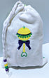 Handmade Embroidered Bag | Customized Gift Bags| Baby Shower Gift Bags for Guests|Neutral Baby Rattle - Baby See See 