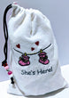 Handmade Embroidered Bag | Customized Gift Bags|Baby Shower Gift Bags for Guests| Girl Baby Bootie - Baby See See 