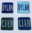 2.5" x 2.5"- 2 Color - Custom Embroidered Name/Text Patch